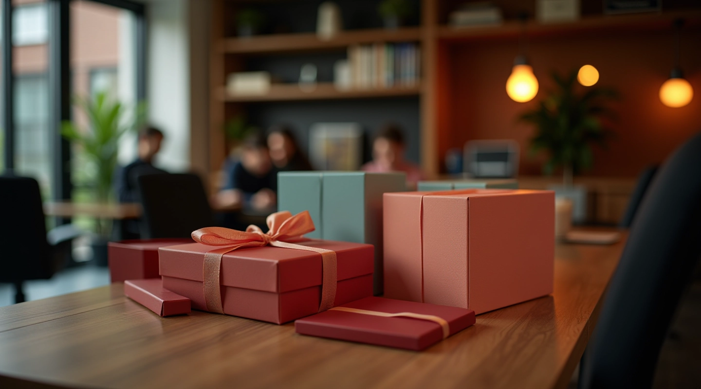 Our creative workspace with corporate gift box collections